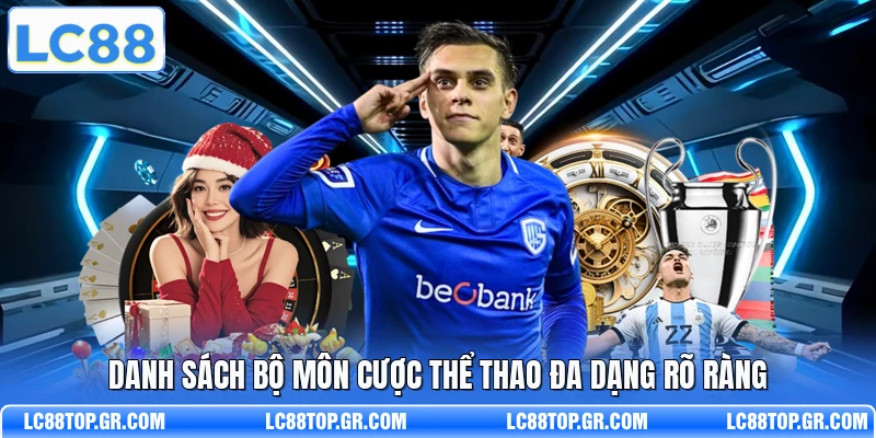 Danh sách bộ môn cược thể thao đa dạng rõ ràng
